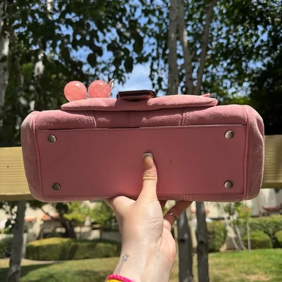 (SOLD) Rare Y2K Pink Suede Coach Soho Mini Bag - Picture 4 of 8